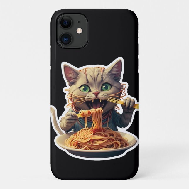 Coques Case-Mate iPhone Spaghetti mangeur de chats (Dos)