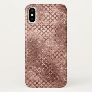 Case-Mate iPhone Case Sparkly Rose Gold Circles Rose luxe étincelant