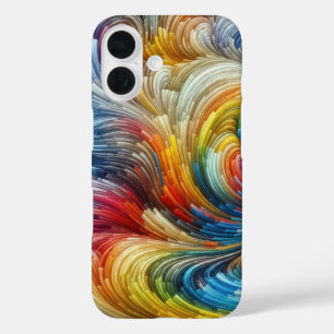 Coque Pour iPhone 16 Spectre Abstrait contemporain