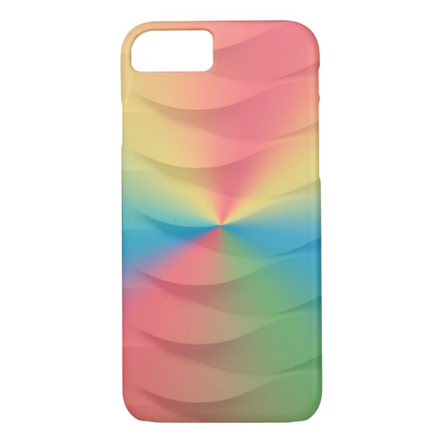 Coques Case-Mate iPhone spectre de tissage arc-en-ciel pastel (Dos)