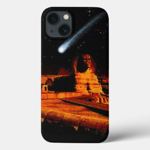 iPhone 13 Case Sphinx égyptien antique et Comète de nuit Art