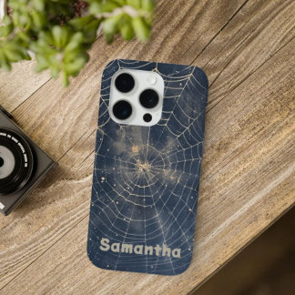 Coque iPhone 15 Pro Spider céleste Web Gothique étoile nuit