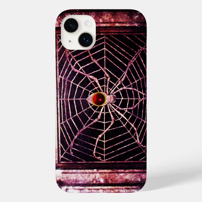 Coques Case-Mate iPhone SPIDER ET WEB Rouge Ruby Noir (Verso)