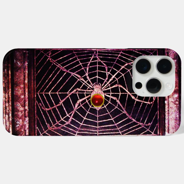 Coques Case-Mate iPhone SPIDER ET WEB Rouge Ruby Noir (Verso (horizontal))