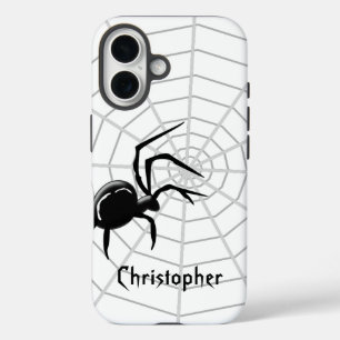 Coque Pour iPhone 16 Spiders Web Ajouter un nom