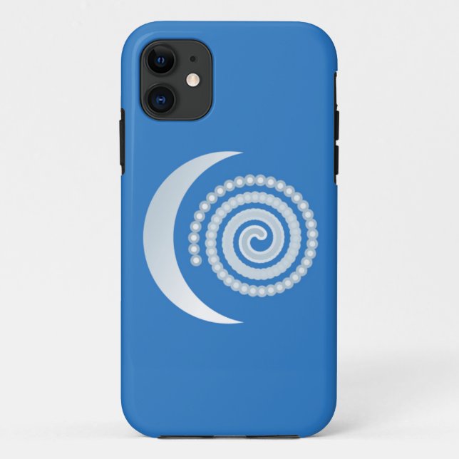 Coques Case-Mate iPhone Spirale de la lune d'argent (Dos)