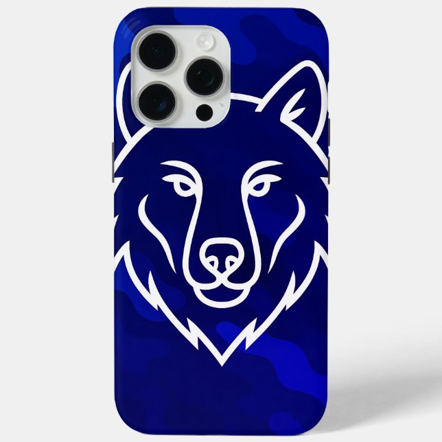 Coques Case-Mate iPhone Spirit Camouflage - White Wolf Line Art (Verso)