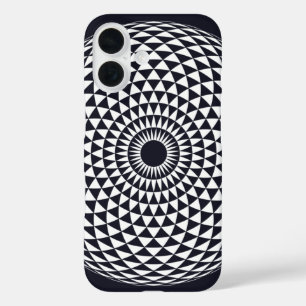 Coque Pour iPhone 16 Spirituel noir blanc Mandala géométrique Vector Ar