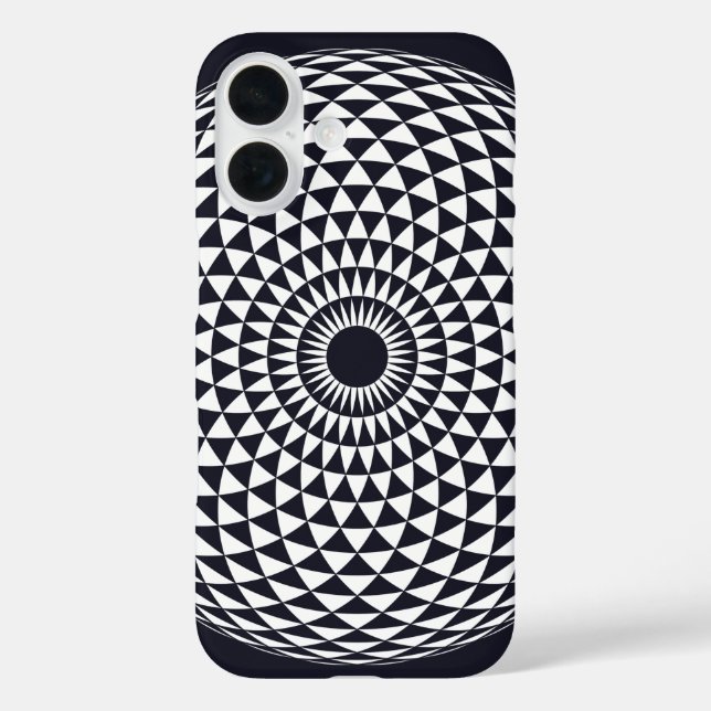Coques Case-Mate iPhone Spirituel noir blanc Mandala géométrique Vector Ar (Verso)
