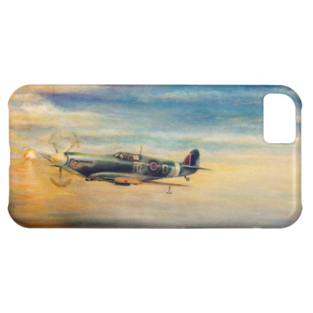Coques Case-Mate iPhone Spitfire d'avion (Dos Horizontal)