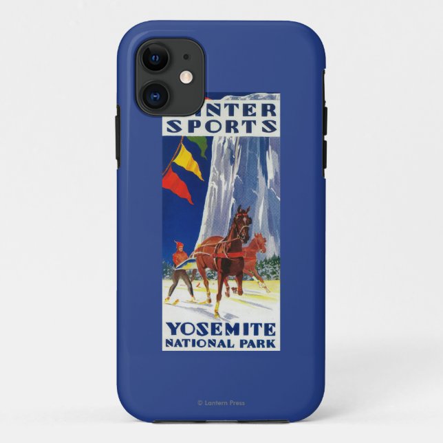 Coques Case-Mate iPhone Sports d'hiver chez Yosemite PosterYosemite, CA (Dos)