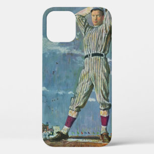 Coque iPhone 12 Sports vintages Baseball, Pitcher dans le jeu de b