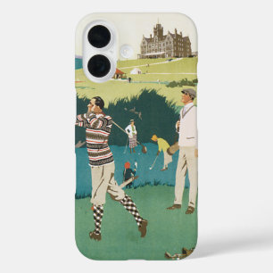 Coques iPhone 16 Sports vintages Golf en Ecosse, Golfers Golf