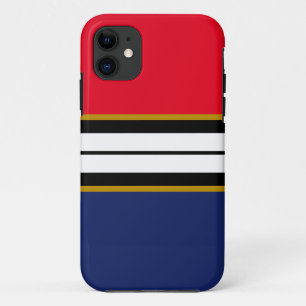 Case-Mate iPhone Case Sporty Bright Red White Navy Blue Racing Stripes