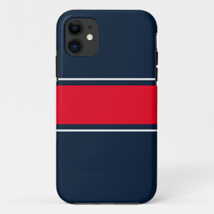 Case-Mate iPhone Case Sporty Navy Large Rouge Blancs Rouge Blancs