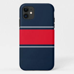 Case-Mate iPhone Case Sporty Wide Bright Red White Marine Racing Stripes