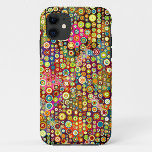Coque iPhone 11 Spots rétro colorés + votre idée