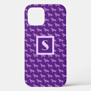 Case-Mate iPhone Case Springer Spanien Chien Violet Silhouette Monogramm