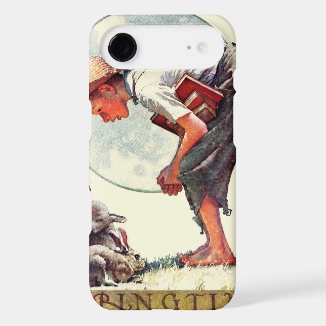 Coques Case-Mate iPhone Springtime, garçon 1935 avec le lapin (Verso)