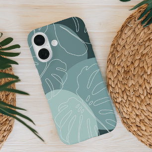 Coque Pour iPhone 16 Spruce & Mint Boho Tropical Monstera Leaf