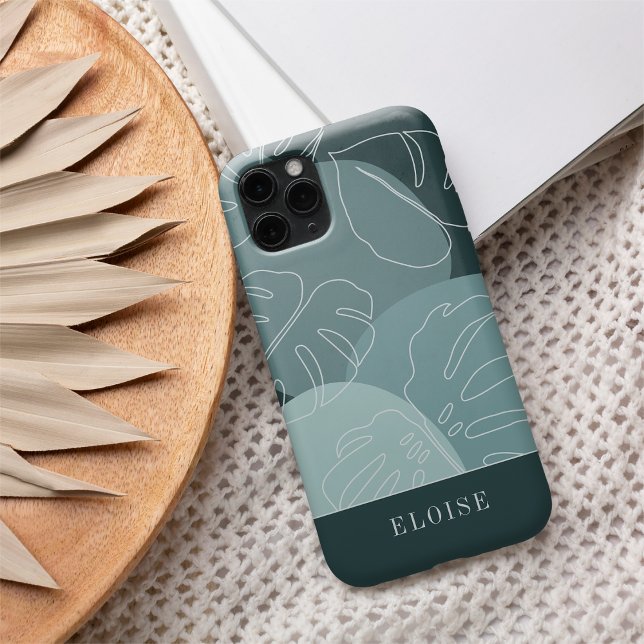 Coques Case-Mate iPhone Spruce & Mint Boho Tropical Monstera Leaf (Créateur téléchargé)