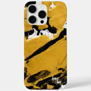 Coques iPhone 16 Pro Max SPWW a allumé l'âme Noir & Or Abstrait