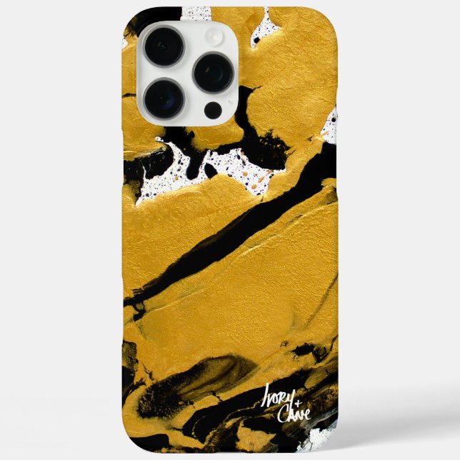 Coques Case-Mate iPhone SPWW a allumé l'âme Noir & Or Abstrait (Verso)