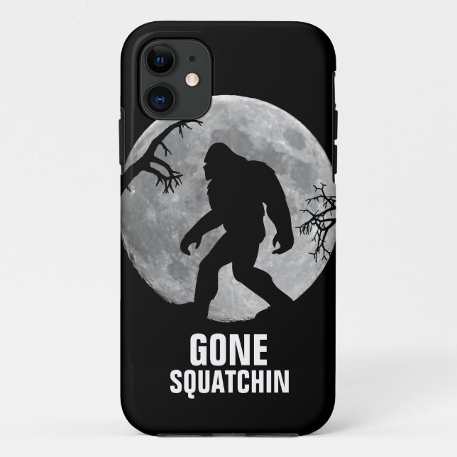 Coques Case-Mate iPhone Squatchin allé avec la lune et la silhouette (Dos)