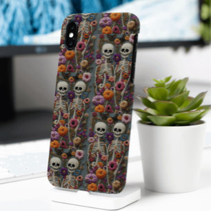 Coques iPhone 16 Pro Max Squelette Broderie Florale Style iPhone/coque ipad
