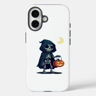Coque Pour iPhone 16 squelette d'halloween