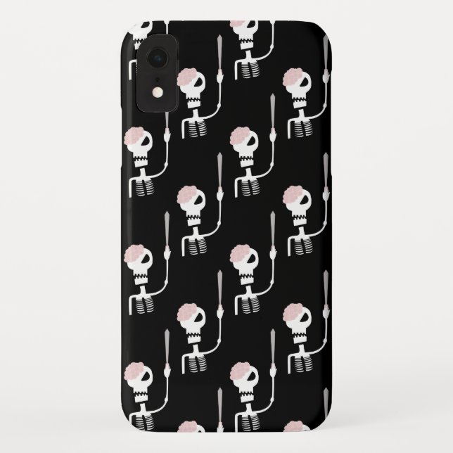 Coques Case-Mate iPhone Squelette d'Halloween avec épée (Dos)