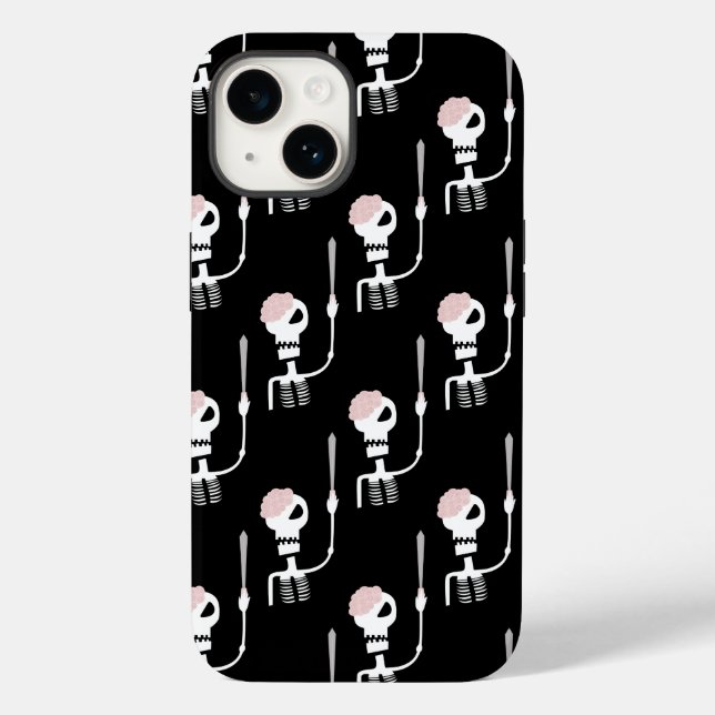 Coques Case-Mate iPhone Squelette d'Halloween avec épée (Verso)