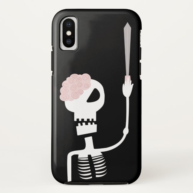 Coques Case-Mate iPhone Squelette d'Halloween avec épée (Dos)