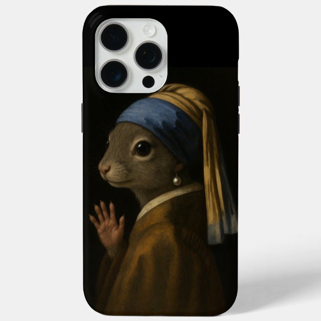 Coques Case-Mate iPhone Squirrel With The Pearl Earring  (Verso)