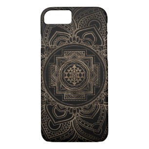Case-Mate iPhone Case Sri d'or Yantra/Sri Chakra dans le lotus