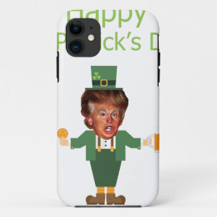 Coque iPhone 11 st patrick trump leprechaun