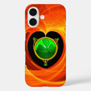 COQUE POUR iPhone 16 ST PATRICK'S DAY CELTIC COEUR AVEC SHAMROCK