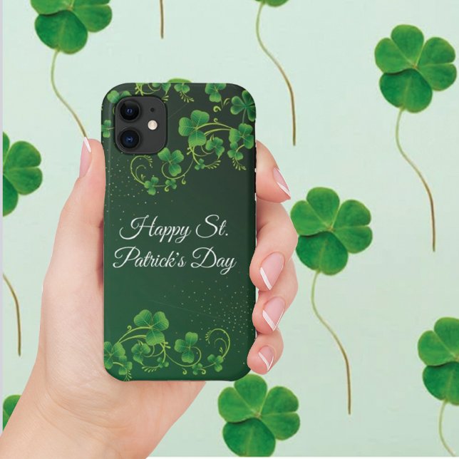 Coques Case-Mate iPhone St. Patrick's Day Green Vine Shamrock Irish Party (Créateur téléchargé)