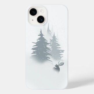 Coque Pour iPhone 14 Stade dans une forêt de neige