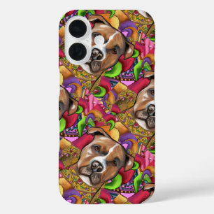 COQUE POUR iPhone 16 STAFFORDSHIRE TERRIER AMÉRICAIN