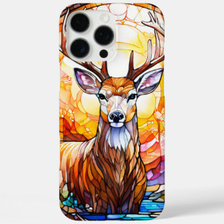 Coques iPhone 16 Pro Max Stained Glass Deer
