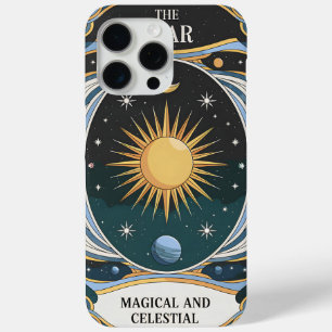 Coque iPhone 15 Pro Max Star céleste magique et conception de lune cosmiqu