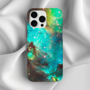 iPhone 16 Pro Max Case Star Cluster NGC 2074 Turquoise Space Photo