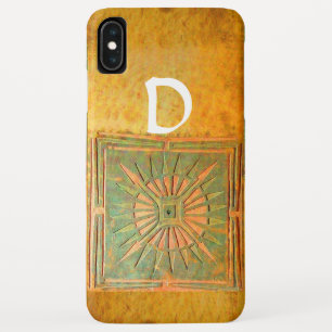 Coques Pour iPhone STAR DU MATIN, Jaune, Brown, Monogramme blanc