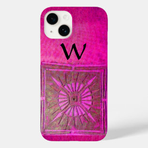 Coques Pour iPhone STAR DU MATIN, Rose, Noir, Fuchsia Monogramme