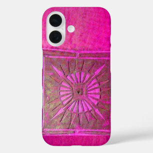 Coque Pour iPhone 16 STAR DU MATIN, Rose, Noir, Fuchsia Monogramme
