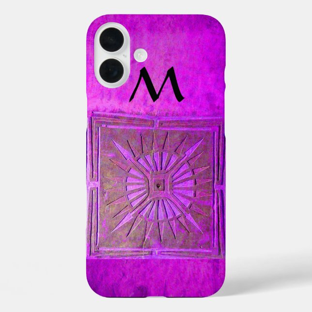 Coques Case-Mate iPhone STAR DU MATIN, Violet, Noir, Monogramme (Verso)