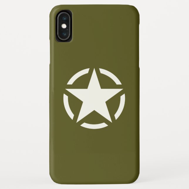 Coques Case-Mate iPhone Star Stencil Classic sur Khaki Green (Dos)
