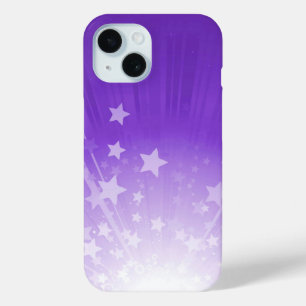 Coque Pour iPhone 15 Starburst violet et blanc