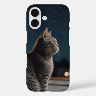 Coque Pour iPhone 16 Starry Night Cat